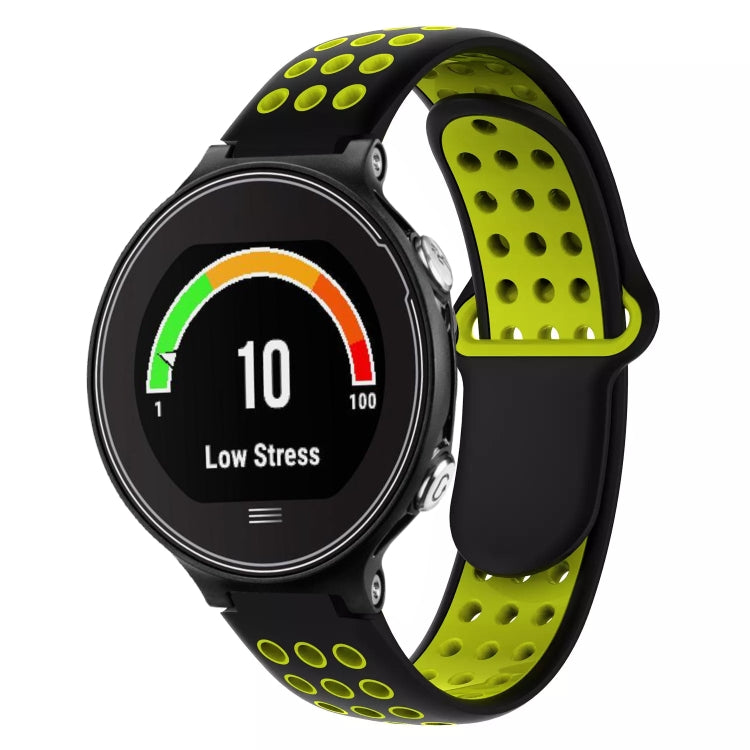 For Garmin Forerunner 630 Two-Color Punched Breathable Silicone Watch Band