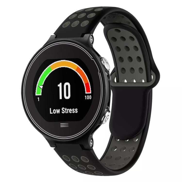 For Garmin Forerunner 630 Two-Color Punched Breathable Silicone Watch Band
