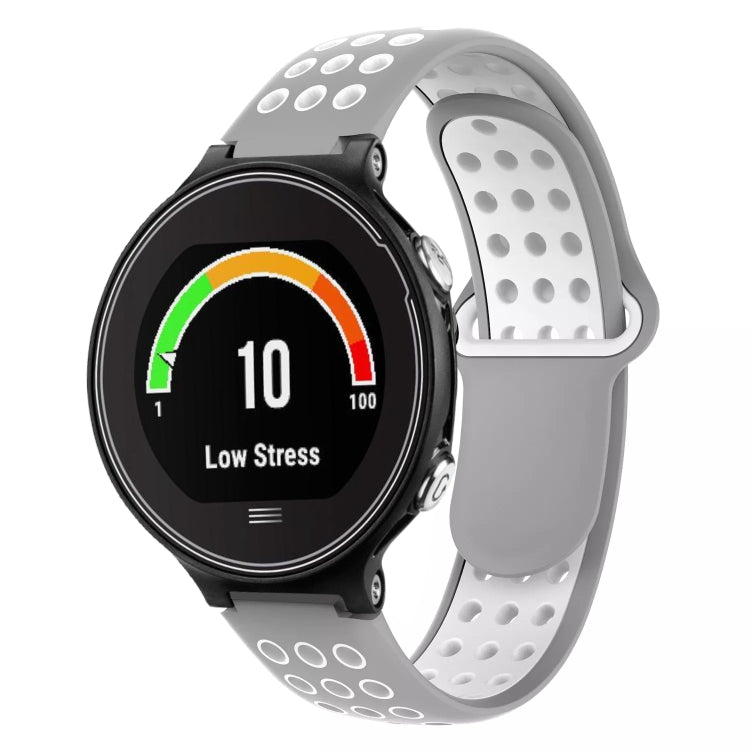 For Garmin Forerunner 630 Two-Color Punched Breathable Silicone Watch Band