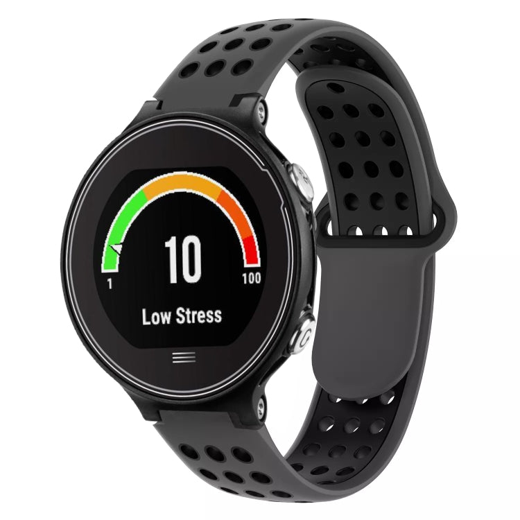 For Garmin Forerunner 630 Two-Color Punched Breathable Silicone Watch Band
