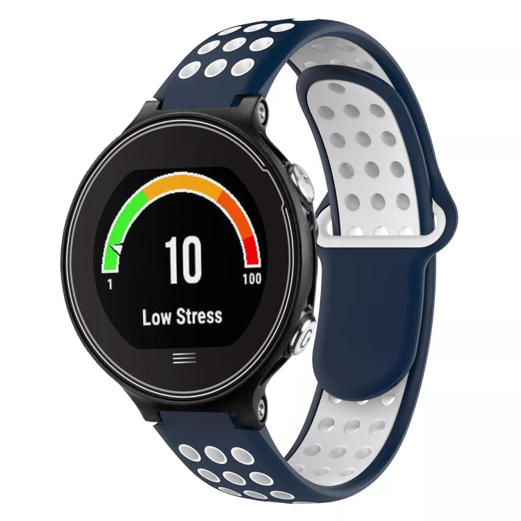 For Garmin Forerunner 630 Two-Color Punched Breathable Silicone Watch Band