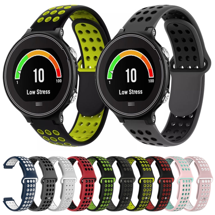 For Garmin Forerunner 630 Two-Color Punched Breathable Silicone Watch Band