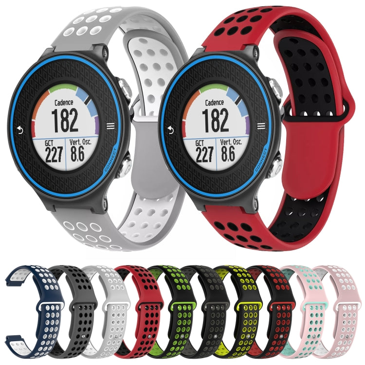 For Garmin Forerunner 620 Two-Color Punched Breathable Silicone Watch Band