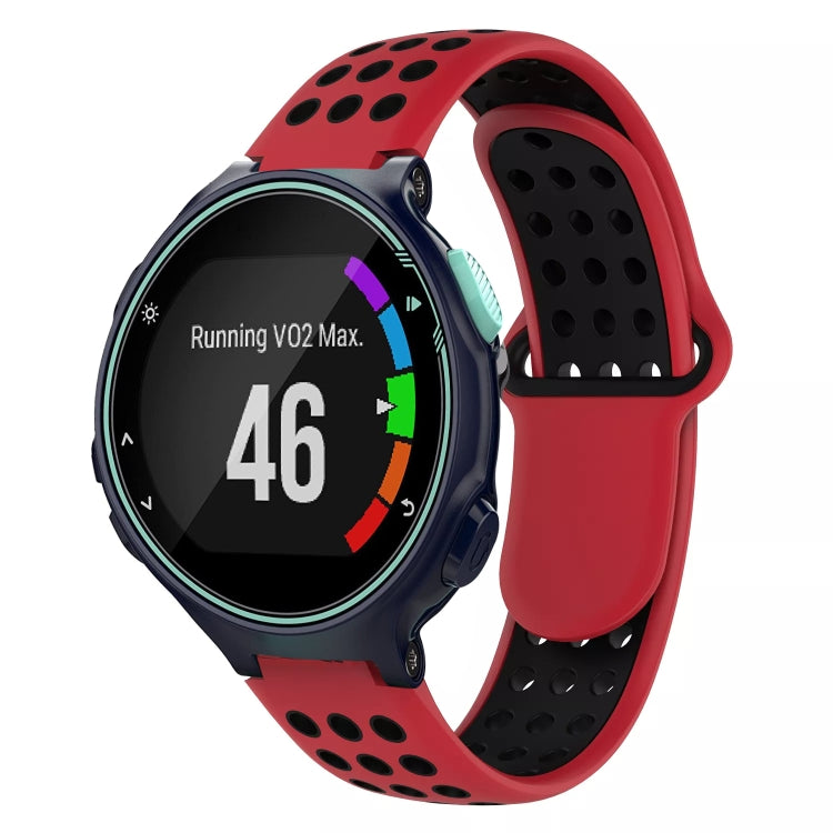 For Garmin Forerunner 735 / 735XT Two-Color Punched Breathable Silicone Watch Band