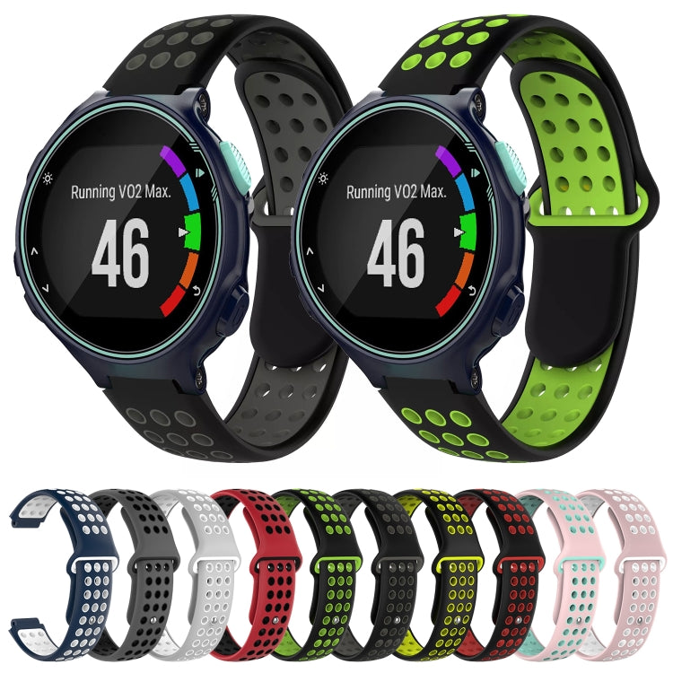 For Garmin Forerunner 735 / 735XT Two-Color Punched Breathable Silicone Watch Band