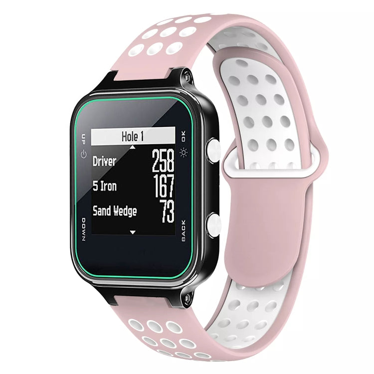 For Garmin Approach S20 Two-Color Punched Breathable Silicone Watch Band