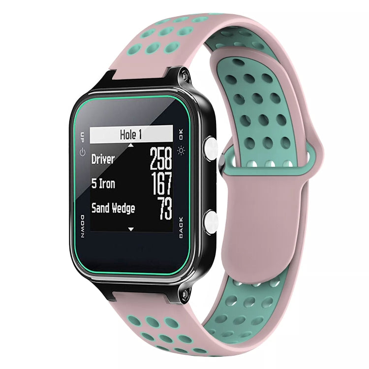 For Garmin Approach S20 Two-Color Punched Breathable Silicone Watch Band