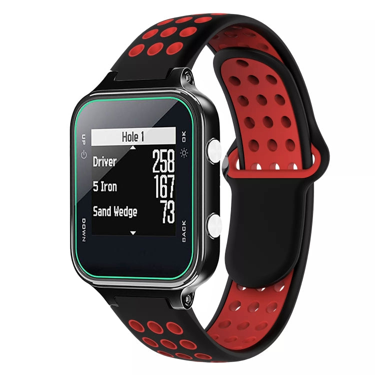 For Garmin Approach S20 Two-Color Punched Breathable Silicone Watch Band