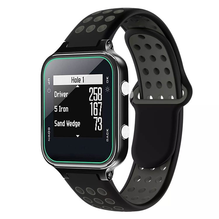 For Garmin Approach S20 Two-Color Punched Breathable Silicone Watch Band
