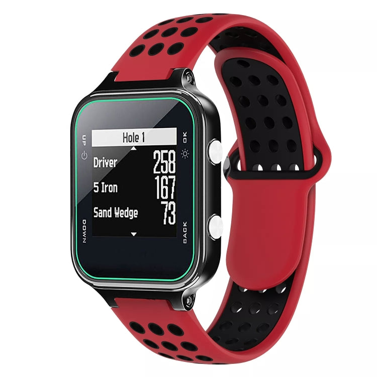 For Garmin Approach S20 Two-Color Punched Breathable Silicone Watch Band