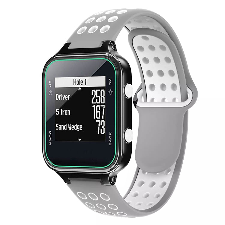 For Garmin Approach S20 Two-Color Punched Breathable Silicone Watch Band