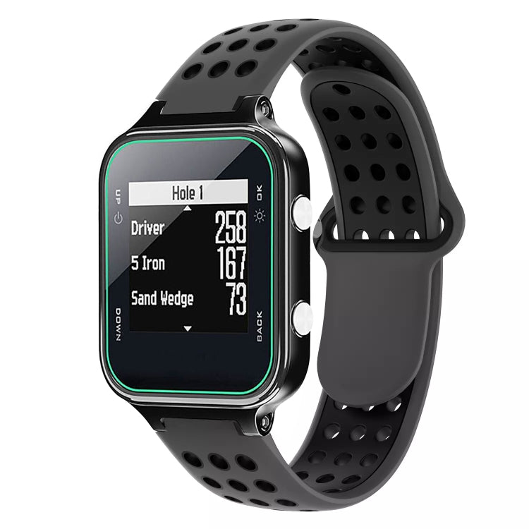 For Garmin Approach S20 Two-Color Punched Breathable Silicone Watch Band