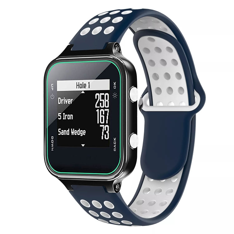 For Garmin Approach S20 Two-Color Punched Breathable Silicone Watch Band