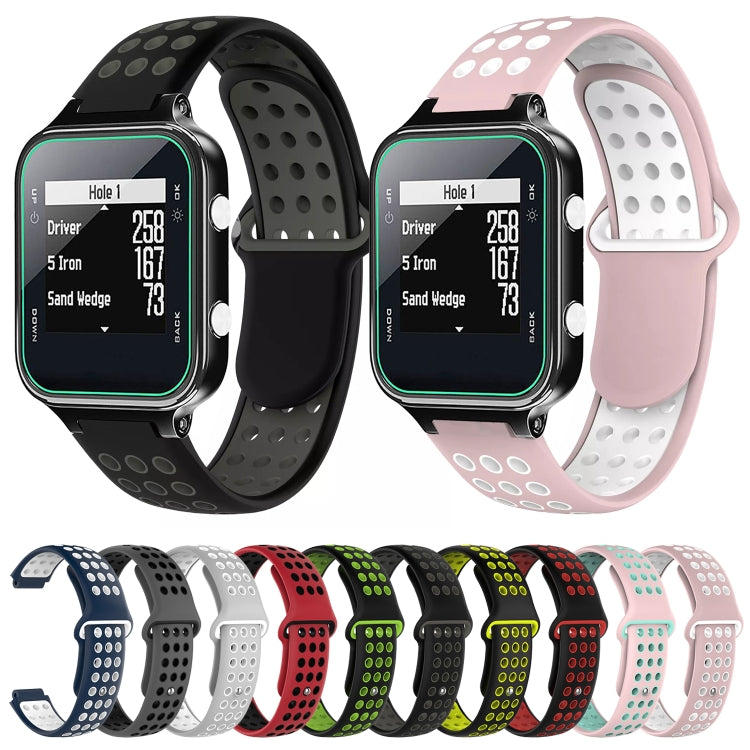 For Garmin Approach S20 Two-Color Punched Breathable Silicone Watch Band