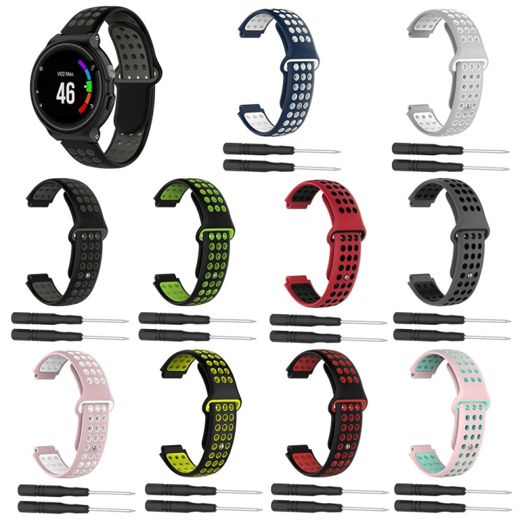 For Garmin Approach S20 Two-Color Punched Breathable Silicone Watch Band