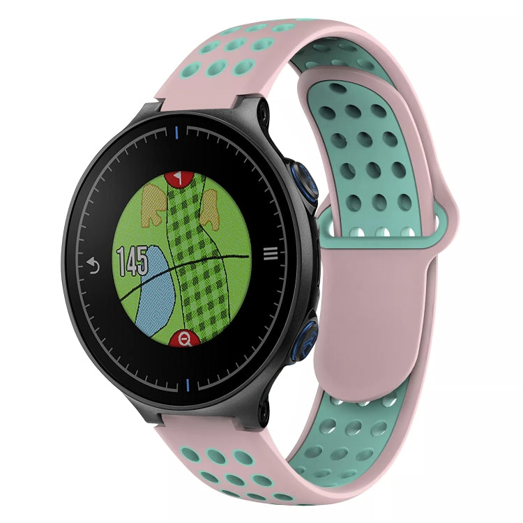 For Garmin Approach S5 Two-Color Punched Breathable Silicone Watch Band