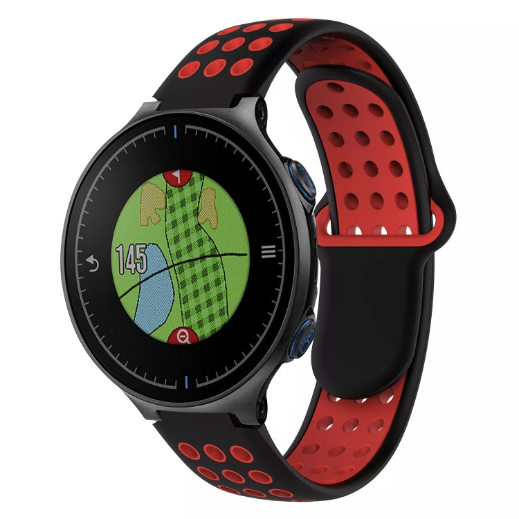 For Garmin Approach S5 Two-Color Punched Breathable Silicone Watch Band