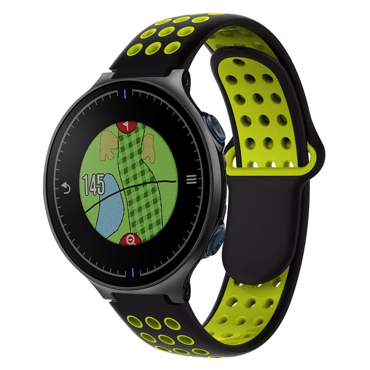 For Garmin Approach S5 Two-Color Punched Breathable Silicone Watch Band
