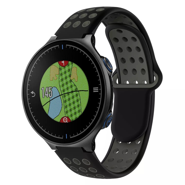 For Garmin Approach S5 Two-Color Punched Breathable Silicone Watch Band