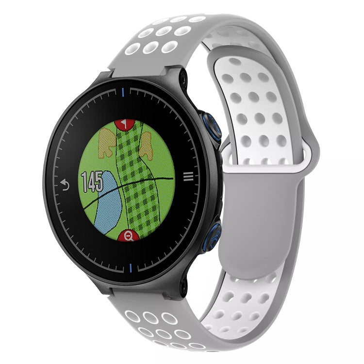 For Garmin Approach S5 Two-Color Punched Breathable Silicone Watch Band