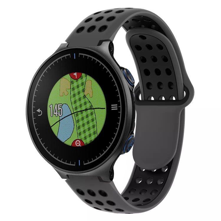 For Garmin Approach S5 Two-Color Punched Breathable Silicone Watch Band