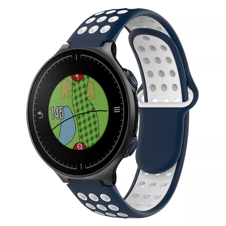 For Garmin Approach S5 Two-Color Punched Breathable Silicone Watch Band