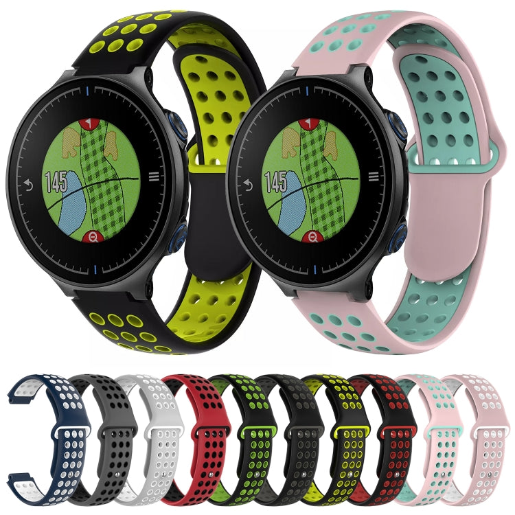 For Garmin Approach S5 Two-Color Punched Breathable Silicone Watch Band