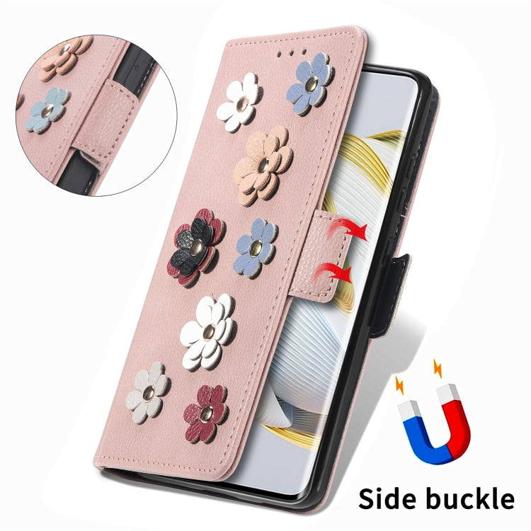 For Huawei Nova 10 Pro Stereoscopic Flowers Leather Phone Case