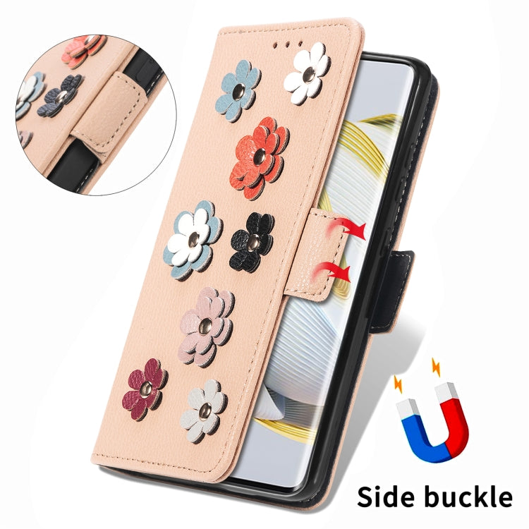 For Huawei Nova 10 Stereoscopic Flowers Leather Phone Case