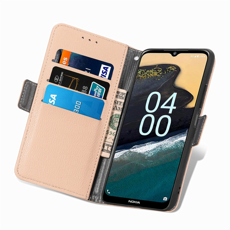 For Nokia G400 Stereoscopic Flowers Leather Phone Case