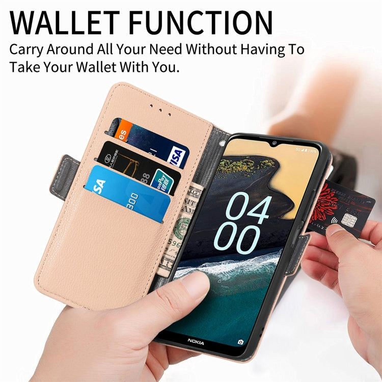 For Nokia G400 Stereoscopic Flowers Leather Phone Case