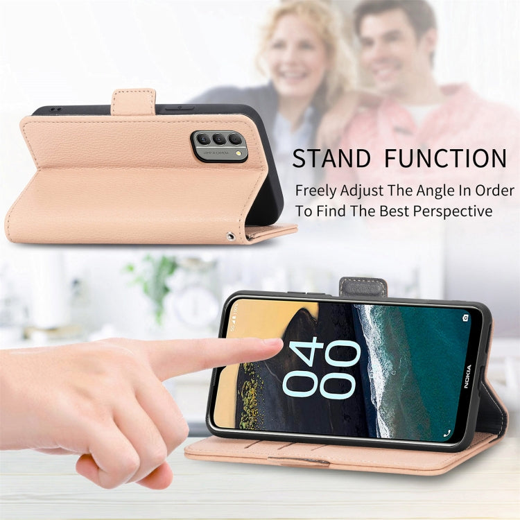 For Nokia G400 Stereoscopic Flowers Leather Phone Case