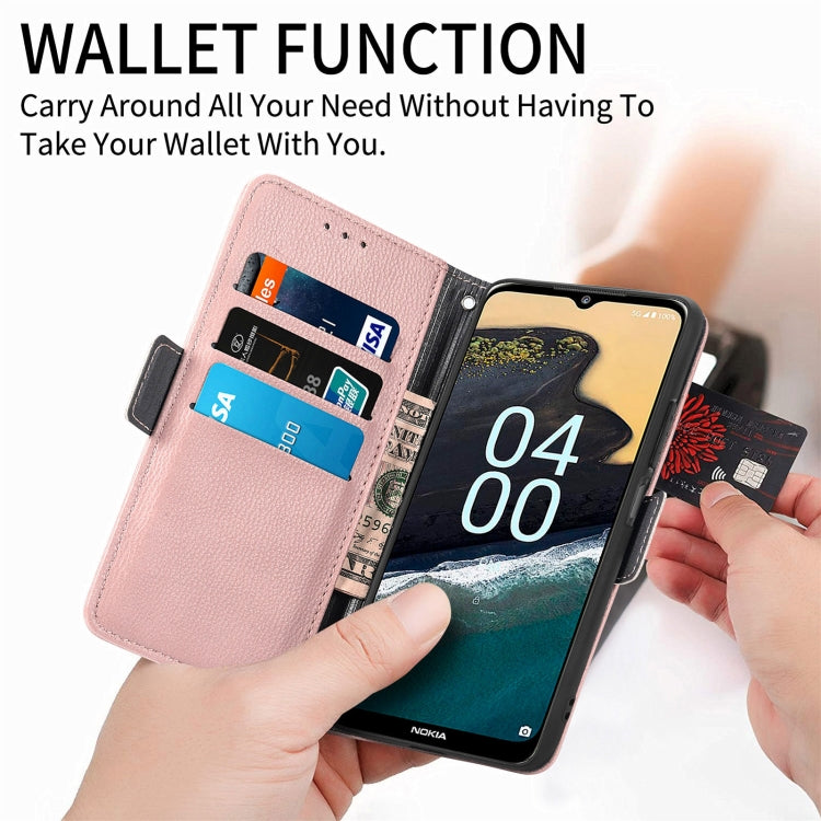 For Nokia G400 Stereoscopic Flowers Leather Phone Case