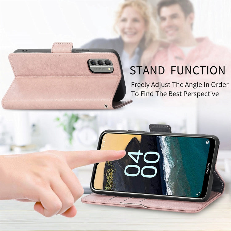 For Nokia G400 Stereoscopic Flowers Leather Phone Case