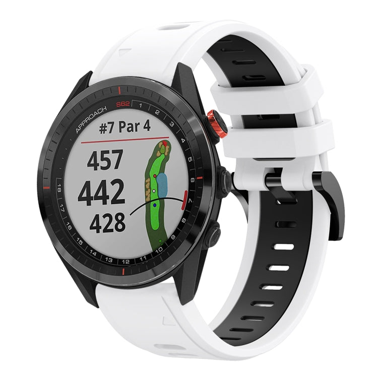 For Garmin Approach S62 22mm Two-Color Sports Silicone Watch Band