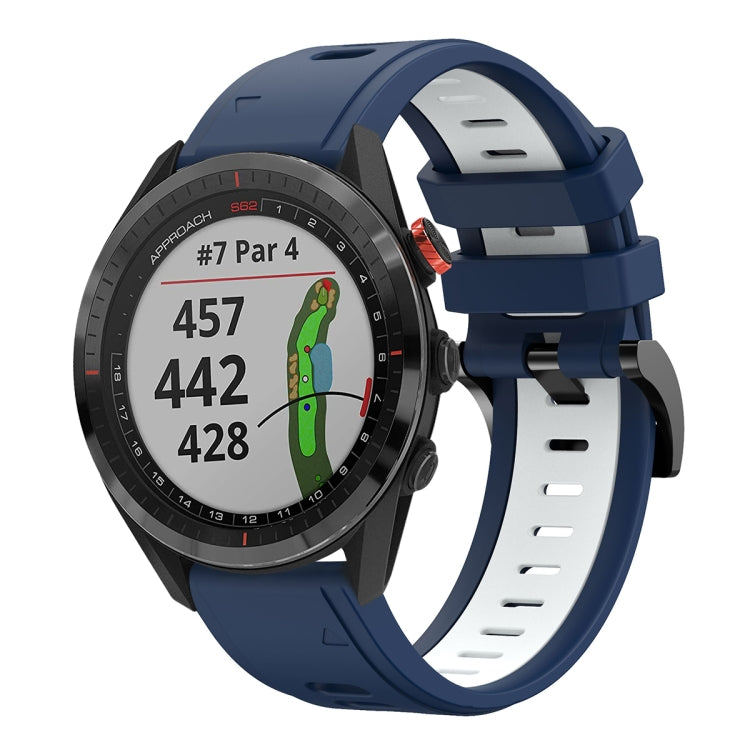 For Garmin Approach S62 22mm Two-Color Sports Silicone Watch Band