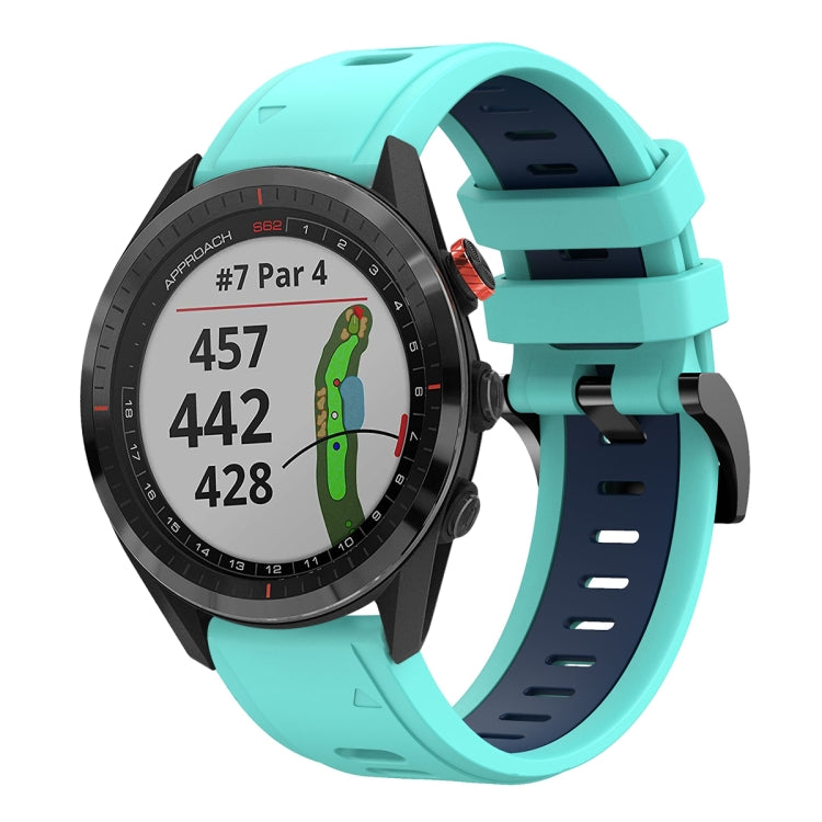 For Garmin Approach S62 22mm Two-Color Sports Silicone Watch Band