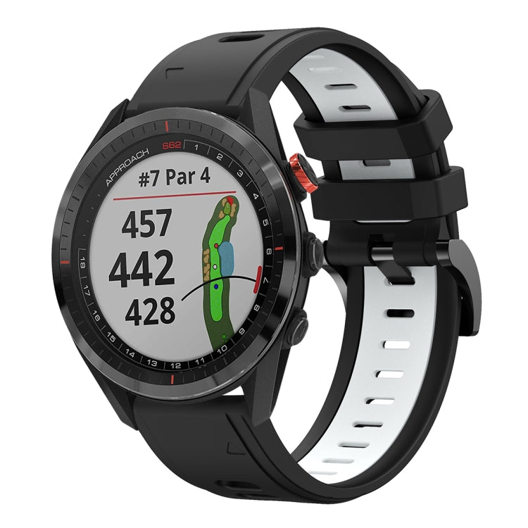For Garmin Approach S62 22mm Two-Color Sports Silicone Watch Band