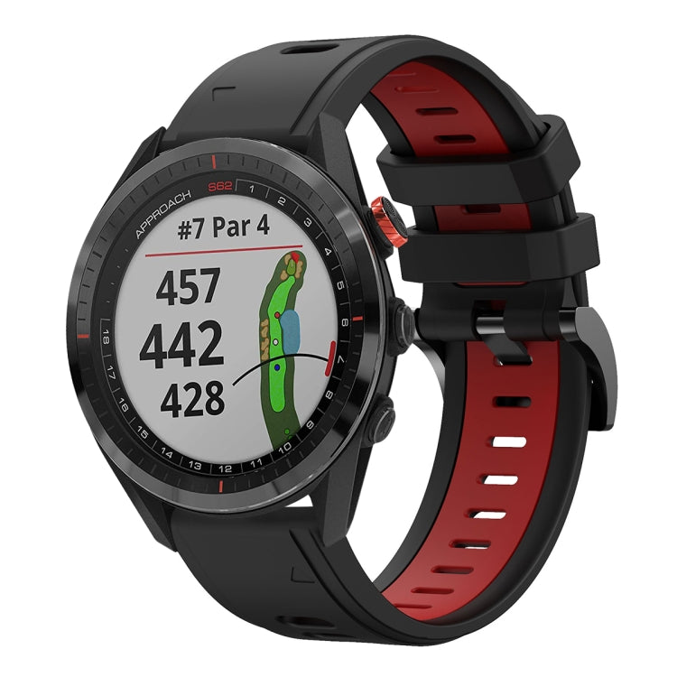 For Garmin Approach S62 22mm Two-Color Sports Silicone Watch Band