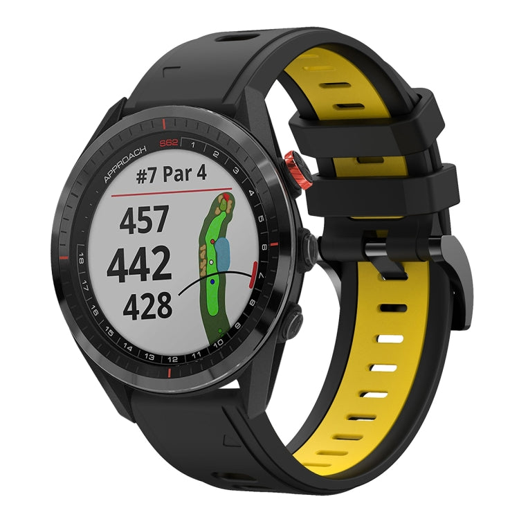 For Garmin Approach S62 22mm Two-Color Sports Silicone Watch Band