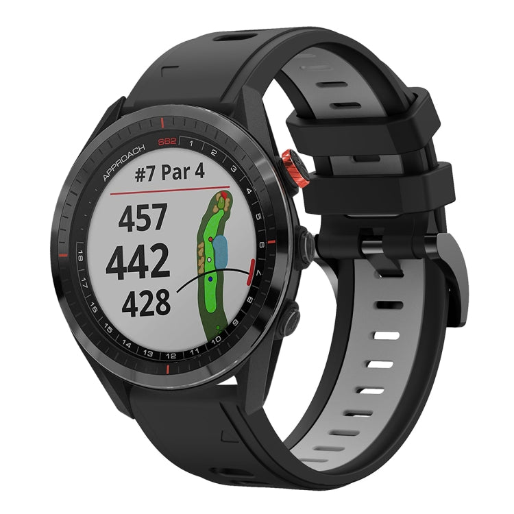 For Garmin Approach S62 22mm Two-Color Sports Silicone Watch Band