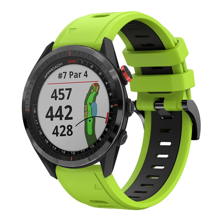 For Garmin Approach S62 22mm Two-Color Sports Silicone Watch Band