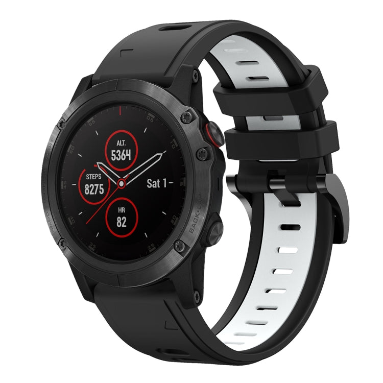 For Garmin Fenix 5 Plus 22mm Two-Color Sports Silicone Watch Band