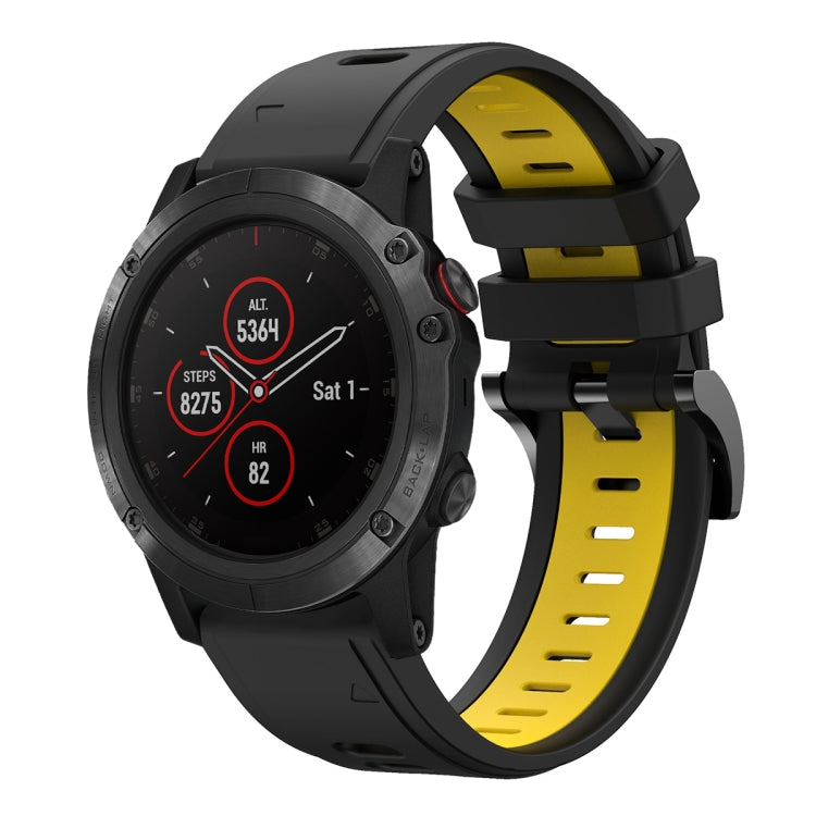 For Garmin Fenix 5 Plus 22mm Two-Color Sports Silicone Watch Band