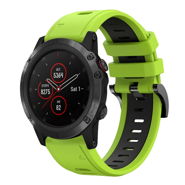 For Garmin Fenix 5 Plus 22mm Two-Color Sports Silicone Watch Band