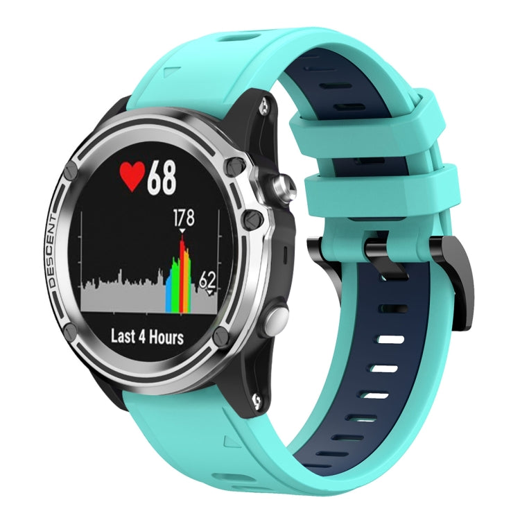 For Garmin Quatix 5 22mm Two-Color Sports Silicone Watch Band