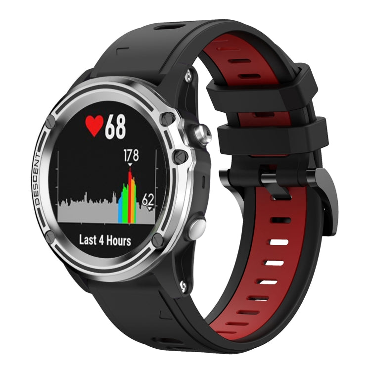 For Garmin Quatix 5 22mm Two-Color Sports Silicone Watch Band