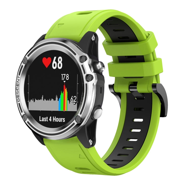 For Garmin Quatix 5 22mm Two-Color Sports Silicone Watch Band
