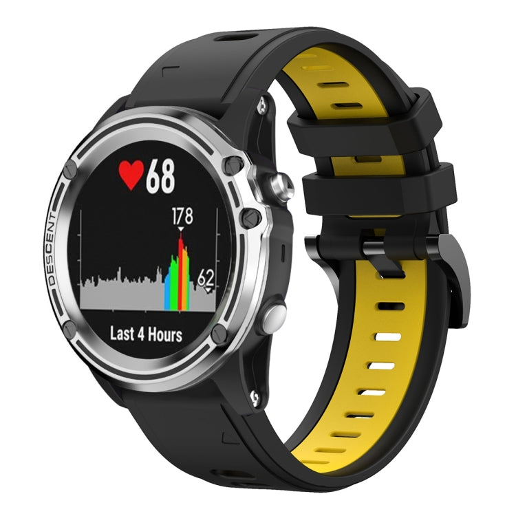For Garmin Quatix 5 Sapphire 22mm Two-Color Sports Silicone Watch Band