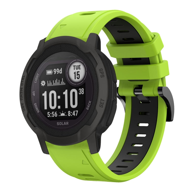 For Garmin Instinct 2 22mm Two-Color Sports Silicone Watch Band